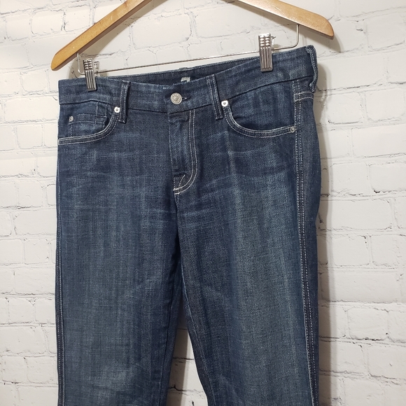 7FAM Sz 28 Vintage "A" Pocket Boot Cut Jeans - Picture 6 of 16